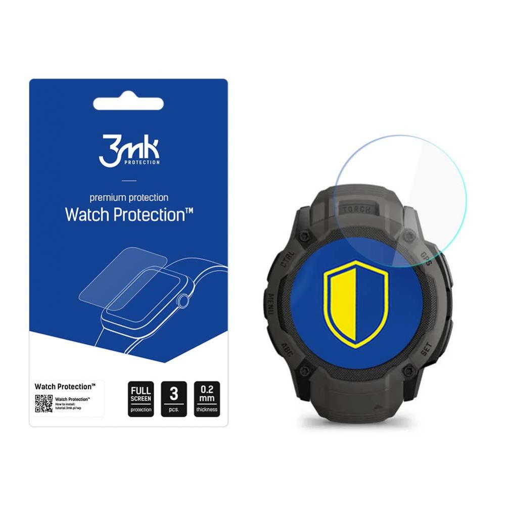Protective glass 3MK 3mk Watch Protection v. FlexibleGlass hybrid glass on Garmin Instinct 2X