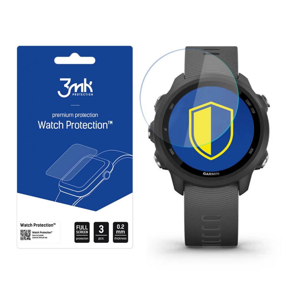 Protective glass 3MK 3mk Watch Protection v. FlexibleGlass hybrid glass on Garmin Forerunner 245
