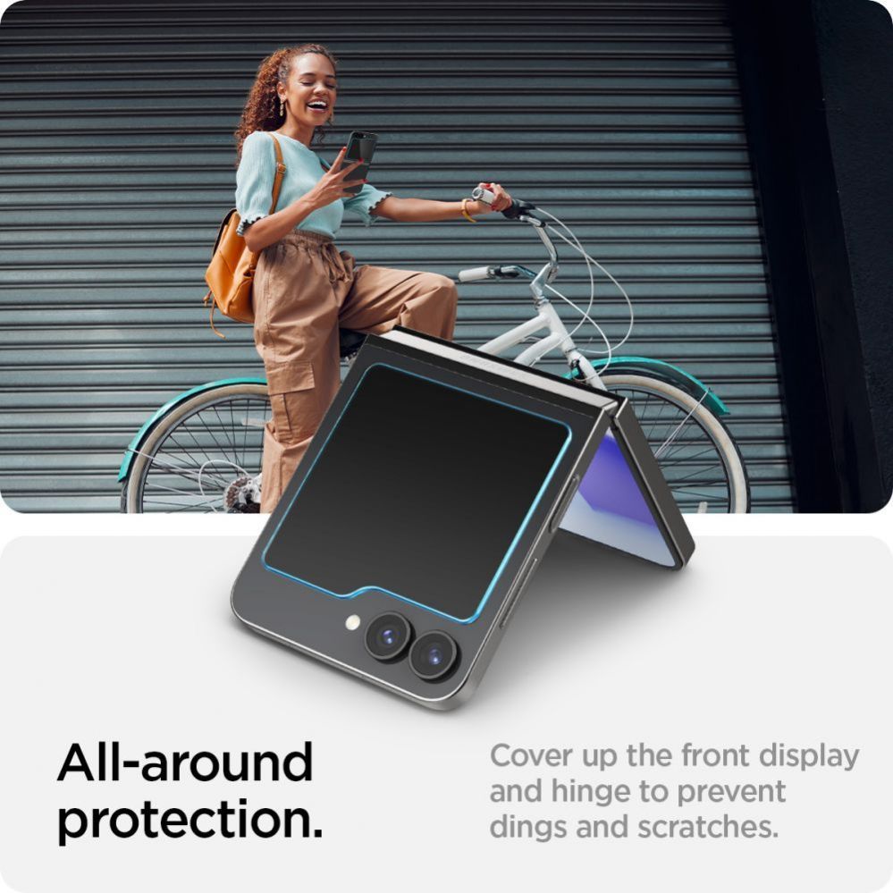 Aizsargstikls Spigen Spigen Glas.tR EZ Fit Tempered Glass for Samsung Galaxy Z Flip 6 - 2 pcs.