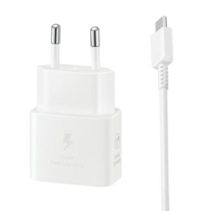 Adaptrid Samsung  Ład. siec. Samsung EP-T2510XW 25W Fast Charge + kabel USB-C/USB-C biały/white