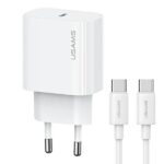 Adaptrid USAMS  USAMS Ład. siec. 1xUSB-C T65 PD20W PD Fast Charging US-CC226 + kabel USB-C/USB-C US-SJ711 60W biały/white Yi Series OYXLTZ01 