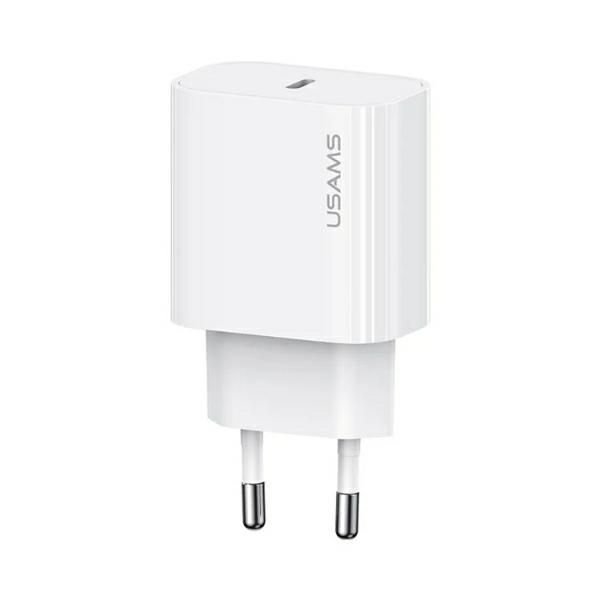 Adaptrid USAMS USAMS Ład. siec. 1xUSB-C T65 PD20W PD Fast Charging US-CC226 + kabel USB-C/USB-C US-SJ711 60W biały/white Yi Series OYXLTZ01