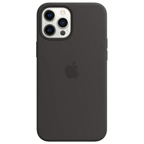 Back panel cover Apple Etui Apple MHLG3ZE/A iPhone 12 Pro Max 6.7" MagSafe czarny/black Silicone Case