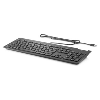 Datora tastatūra HP HP Slim USB Wired Keyboard - Smartcard - Black - EST