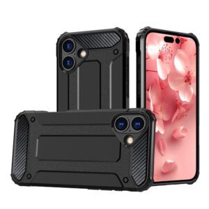 Aizmugurējais vāciņš Hurtel  Hybrid Armor iPhone 16 Plus Case - Black 