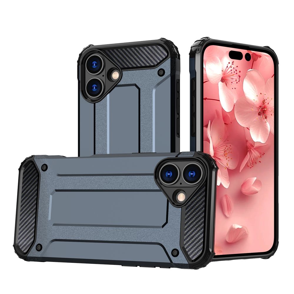 Aizmugurējais vāciņš Hurtel Hybrid Armor iPhone 16 Case - Blue