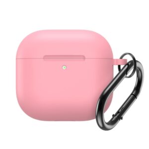 Nugarėlės dėklai Hurtel  Silicone Case for Airpods 4 with Carabiner - Pink 