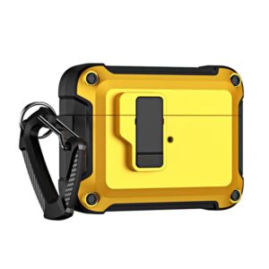 Aizmugurējais vāciņš Hurtel  Airpods 4 Pro Armor Case with Carabiner - Yellow 