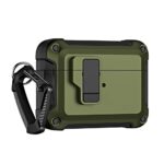 Tagakaaned Hurtel  Airpods 4 Pro Armor Case with Carabiner - Green 