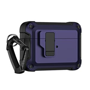 Aizmugurējais vāciņš Hurtel  Airpods 4 Pro Armor Case with Carabiner - Purple 