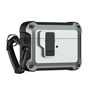 Aizmugurējais vāciņš Hurtel  Airpods 4 Pro Armor Case with Carabiner - Gray 