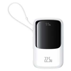 Ārējais akumulators Baseus  Baseus Qpow Pro+ Power Bank 22.5W 10000mAh USB-C - White 