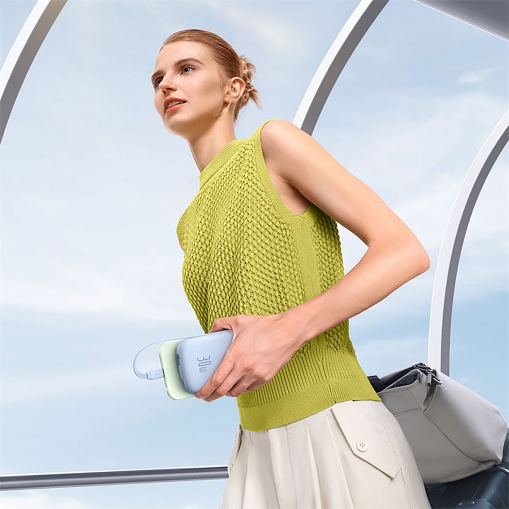 Ārējais akumulators Baseus Baseus QPow 2 30W 10000mAh Power Bank with Built-in USB-C Cables - Blue