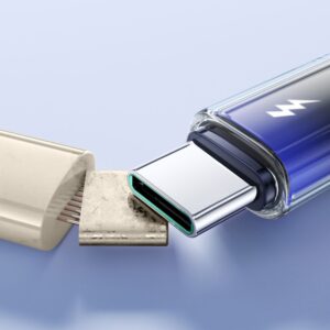 Kabelis Joyroom  Joyroom S-A42 Crystal-Clear Series 3A USB-A - USB-C cable 1.2m - black 