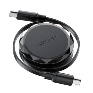Cable Acefast  Acefast C13-03 USB-C - USB-C 60W Cable Retractable - Black 
