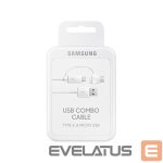 Cable Samsung  Samsung Combo EP-DG930DWEGWW Cable USB-A / micro USB - USB-C 1.5m - white