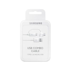 Kabelis Samsung  Samsung Combo EP-DG930DWEGWW Cable USB-A / micro USB - USB-C 1.5m - white