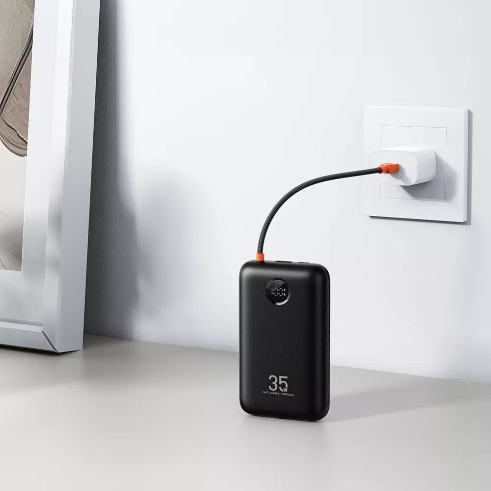 Väline aku Veger Powerbank Veger K2 (W2068) PD QC3.0 35W 20000 mAh with built-in Type C cables / Lightning black