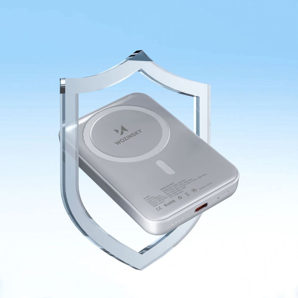 Väline aku Wozinsky Wozinsky WRW349YWS 10,000 mAh Magnetic Power Bank - White