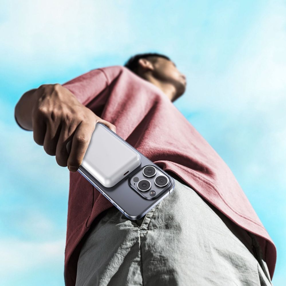 Väline aku Wozinsky Wozinsky WRW349YWS 10,000 mAh Magnetic Power Bank - White