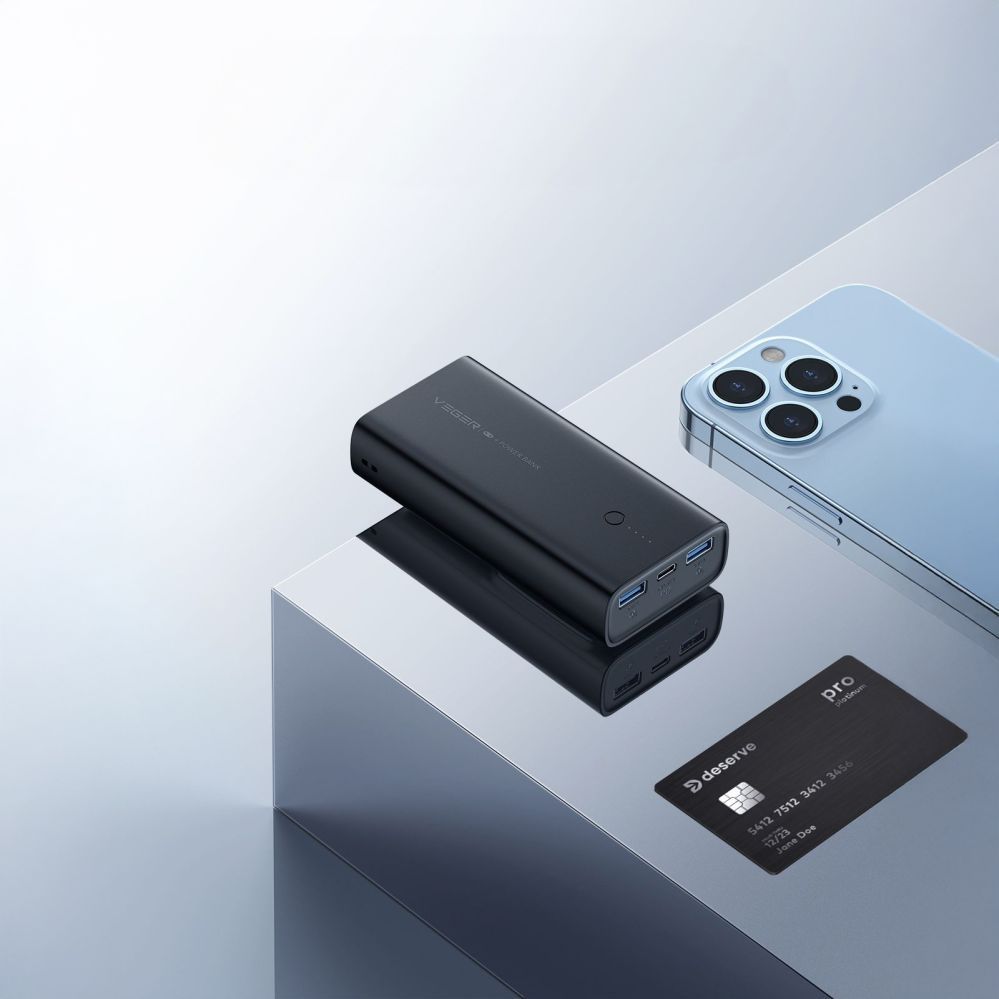 Väline aku Veger Powerbank Veger ACE100 W1146 10000mAh 20W PD QC3.0 - black