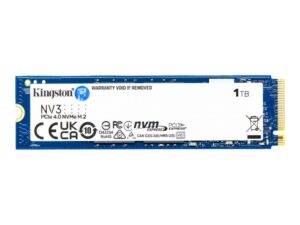Cietais disks SSD Kingston  SSD | NV3 | 1000 GB | SSD form factor M.2 2280 | Solid-state drive interface PCIe NVMe Gen 4.0 (x4) | Read speed 6000 MB/s | Write speed 4000 MB/s 