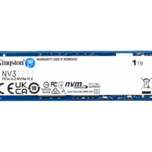 Kõvaketas SSD Kingston  SSD | NV3 | 1000 GB | SSD form factor M.2 2280 | Solid-state drive interface PCIe NVMe Gen 4.0 (x4) | Read speed 6000 MB/s | Write speed 4000 MB/s 