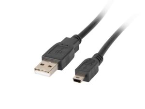 Cable Lanberg  Mini USB to USB Type-A 2.0 Cable, 1.8 m | CA-USBK-10CC-0018-BK | Mini USB to USB Type-A 