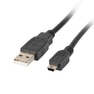 Cable Lanberg  Mini USB to USB Type-A 2.0 Cable, 1.8 m | CA-USBK-10CC-0018-BK | Mini USB to USB Type-A 