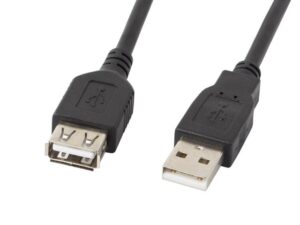 Cable Lanberg  USB-A 2.0 Cable, 5 m | CA-USBE-10CC-0050-BK | USB Type-A to USB Type-A 