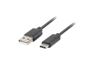 Cable Lanberg  USB-C to USB-A2.0 Cable Black QC 3.0, 1.8 m | CA-USBO-20CU-0018-BK | USB Type-A to USB Type-C 