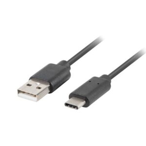 Cable Lanberg  USB Type-C to USB Type-A 2.0 Cable Black QC 3.0, 1 m | CA-USBO-20CU-0010-BK | USB Type-C to USB Type-A 