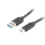 Cable Lanberg  USB Type-C to USB Type-A 3.1 Cable, 1.8 m | CA-USBO-31CU-0018-BK | USB Type-C to USB Type-A 