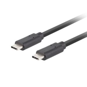 Cable Lanberg  USB-C 3.1 Gen 2 Cable, 10GB/s PD100W, 1 m | CA-CMCM-32CU-0010-BK | USB Type-C to USB Type-C 