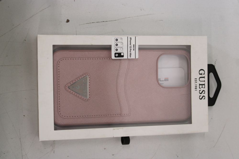 Aizmugurējais vāciņš Guess SALE OUT. GUHCP13XPSATPP iPhone 13 Pro Max 6,7" różowy/pink hardcase SaffianoTriangle Logo Cardslot DIRTY PACKAGING | DIRTY PACKAGING