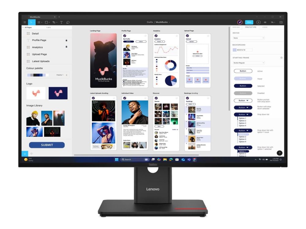 Monitor Lenovo ThinkVision T32UD-40 31.5 3840x2160/HDMI/3Y Warranty |