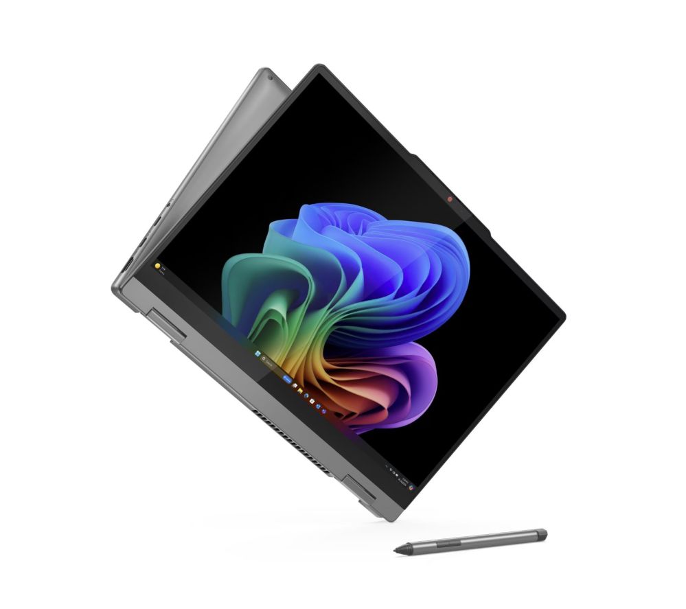 Laptop computer Lenovo IdeaPad 5 2-in-1 14Q8X9 Touch 14 WUXGA Snapdragon X X1-26-100/16GB/512GB/Qualcomm Adreno GPU/WIN11 Home/Nordic Backlit kbd/Grey/FP/2Y | IdeaPad 5 2-in-1 14Q8X9 | Luna Grey | 14 " | OLED | Touchscreen | WUXGA | 1920 x 1200 pixels | Glossy | Snapdragon X | X1-26-100 | 16 GB | Soldered LPDDR5x | Solid-state drive capacity 512 GB | Qualcomm Adreno GPU | Windows 11 Home | 802.11be | Bluetooth version 5.4 | Keyboard language Nordic | Keyboard backlit | Warranty 24 month(s) | Battery warranty 12 month(s)