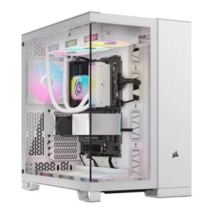 Datoru korpusi Corsair  Dual Chamber PC Case | iCUE LINK 6500X RGB | White | Mid Tower | Power supply included No | ATX 