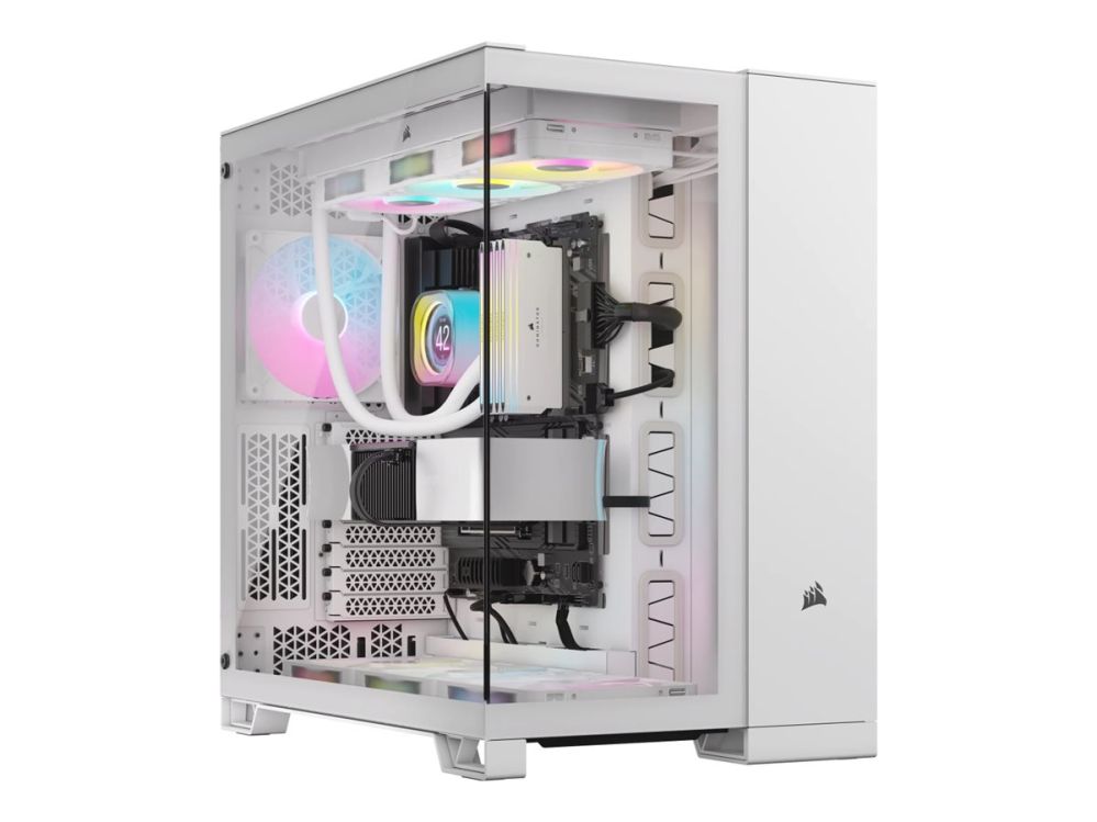 Datoru korpusi Corsair Dual Chamber PC Case | iCUE LINK 6500X RGB | White | Mid Tower | Power supply included No | ATX