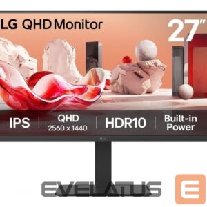 Monitorid LG  | 27BA54QB-B | 27 " | IPS | QHD | 16:9 | 75 Hz | 5 ms | 2560 x 1440 pixels | 350 cd/m² | HDMI ports quantity 2 