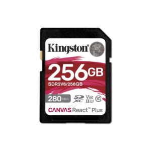 Atmiņas kartes Kingston  Canvas React Plus | 256 GB | SD | Flash memory class 10