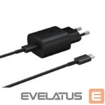 Adapteris Samsung  EP-TA800EBE + EP-DG980BBE Samsung 25W Travel Charger + USB-C/USB-C Data Cable Black (OOB Bulk)