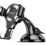 Automatinis laikiklis Baseus - Baseus SUYL-XP0S Osculum Gravity Car Mount Black/Silver 