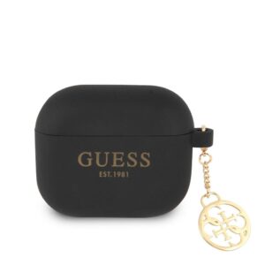 Aizmugurējais vāciņš Guess - Guess 4G Charm Silicone Case for AirPods 3 Black