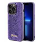 Nugarėlės dėklai Guess - Guess Sequin Script Logo Case for iPhone 14 Pro Max Purple