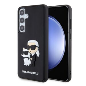 Aizmugurējais vāciņš Karl Lagerfeld - Karl Lagerfeld 3D Rubber Karl and Choupette Case for Samsung Galaxy S24+ Black 