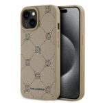 Nugarėlės dėklai Karl Lagerfeld Apple Karl Lagerfeld PU Karl Heads Pattern MagSafe Case for iPhone 15 Beige 