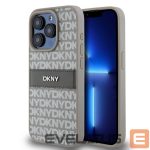 Tagakaaned DKNY - DKNY PU Leather Repeat Pattern Tonal Stripe Case for iPhone 15 Pro Beige 