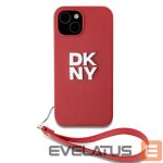 Tagakaaned DKNY - DKNY PU Leather Stack Logo Wrist Strap Case for iPhone 15 Red 