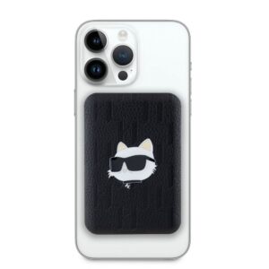 Išorinė baterija Karl Lagerfeld - Karl Lagerfeld Embossed Choupette Head MagSafe Powerbank 5000mAh Black 